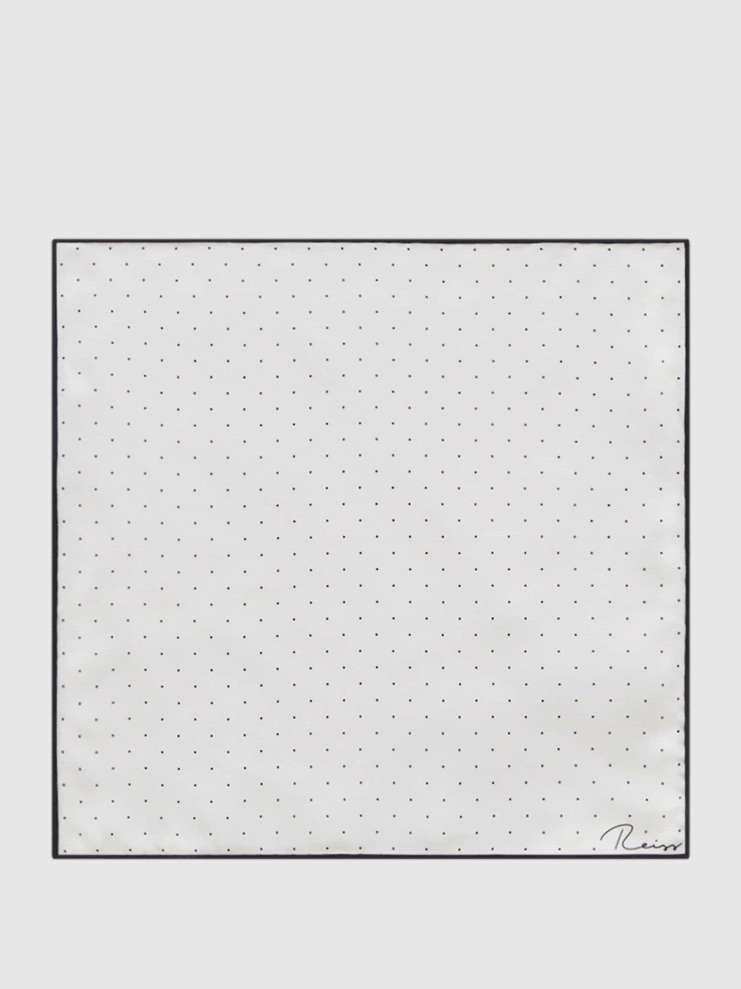 Polka Dot Silk Pocket Square in White