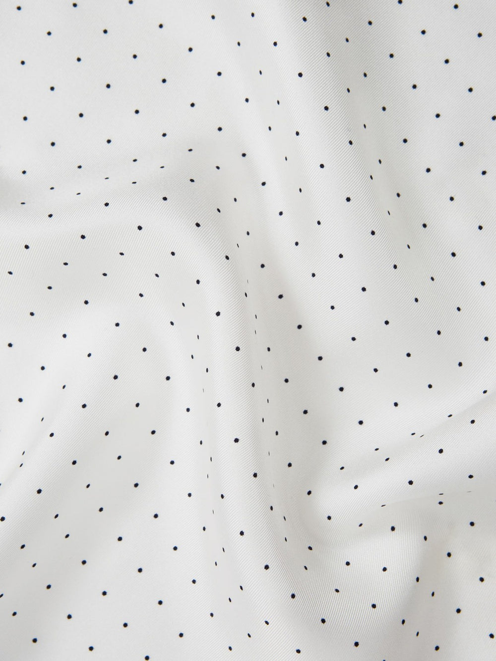 Polka Dot Silk Pocket Square in White