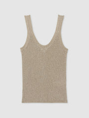 Metallic Vest Top in Gold