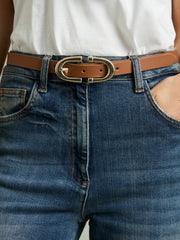 Horseshoe Belt in Tan
