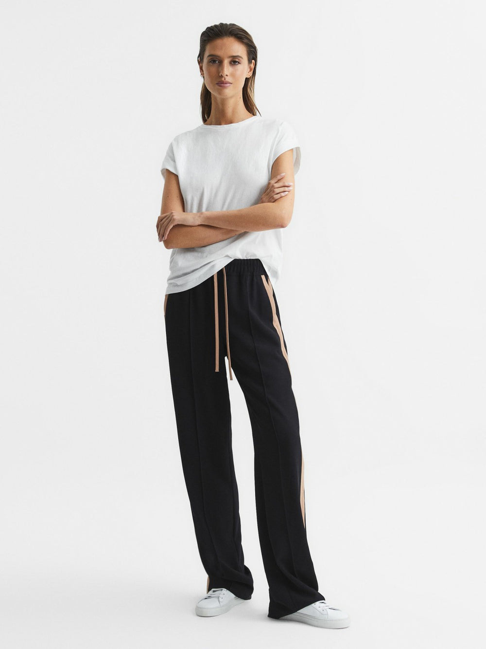 Cotton-Jersey Crew Neck T-Shirt in White