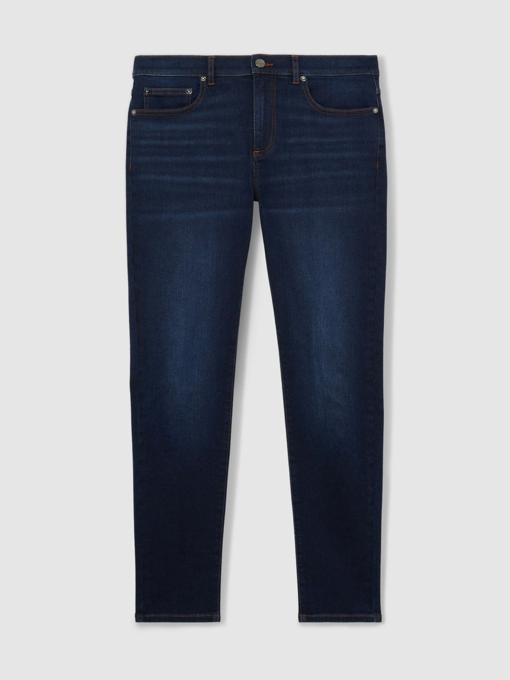 Skinny-Fit Jeans in Washed Dark Indigo