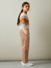 Colourblock Striped Jumper in Pink