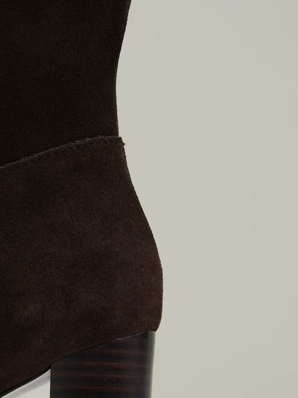 Block Heel Knee High Boots in Chocolate
