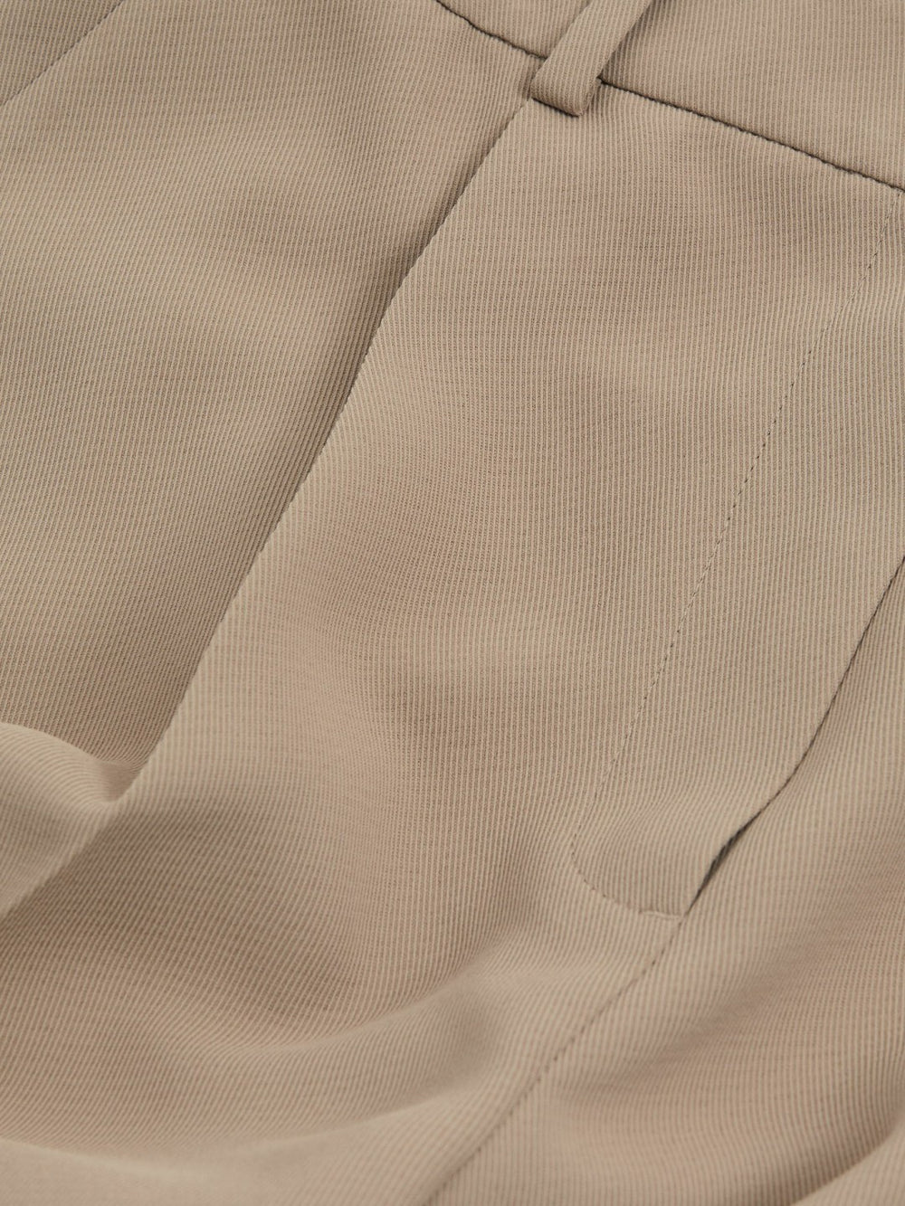 Half-Elasticated Wide Leg Trousers in Mink Neutral