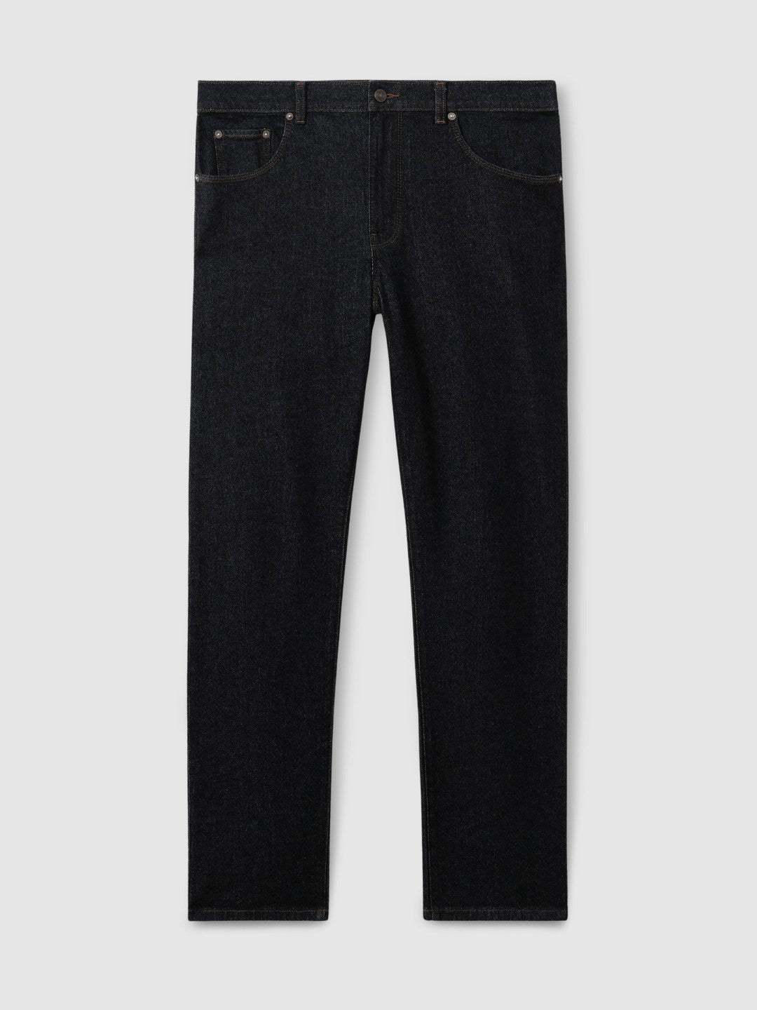 Straight-Leg Jeans in Raw Indigo