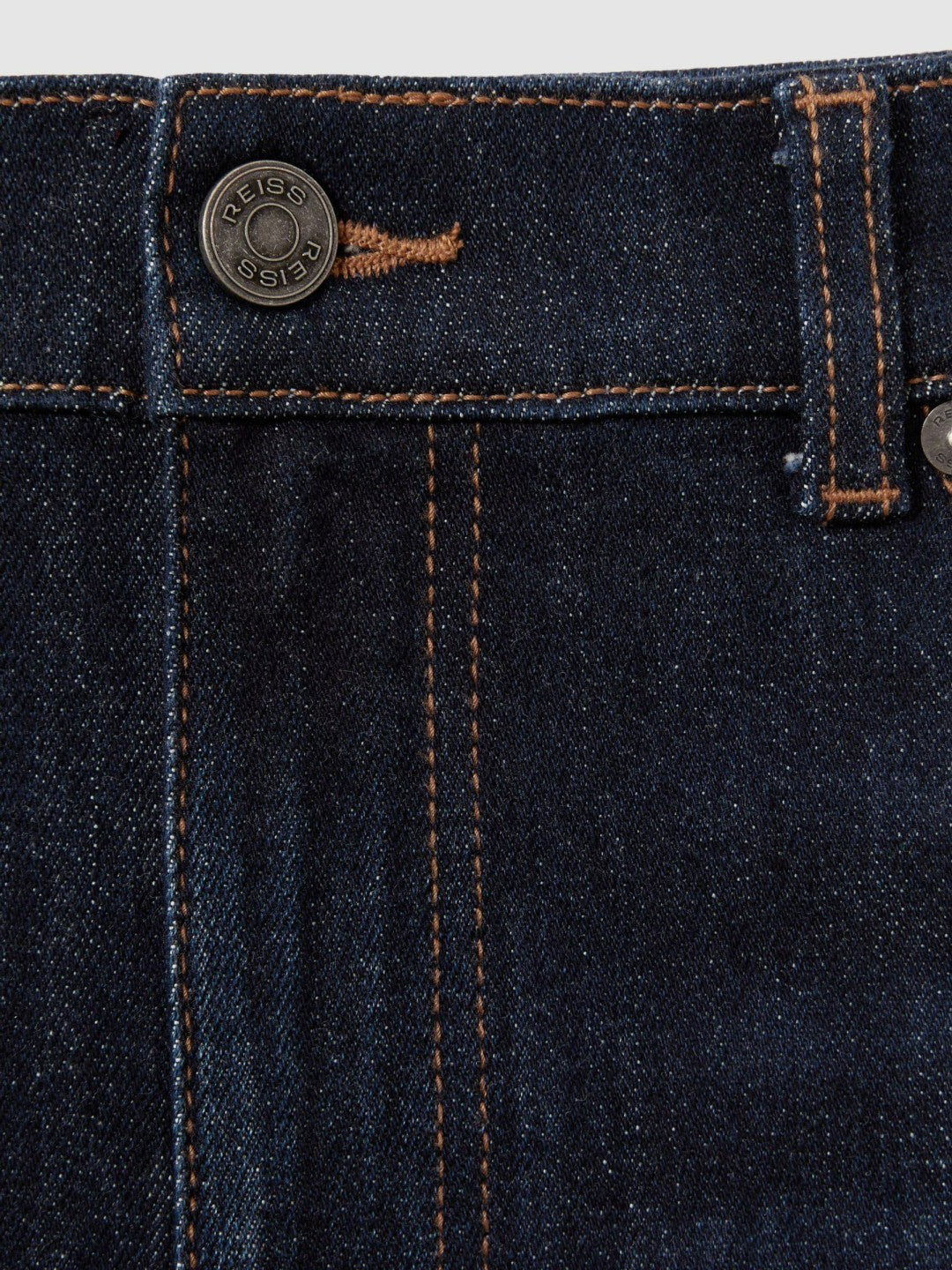 Cotton-Stretch Slim-Fit Jeans in Indigo Blue Wash