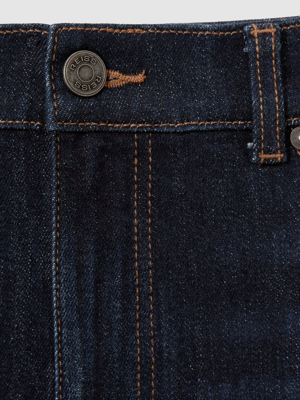 Cotton-Stretch Slim-Fit Jeans in Indigo Blue Wash