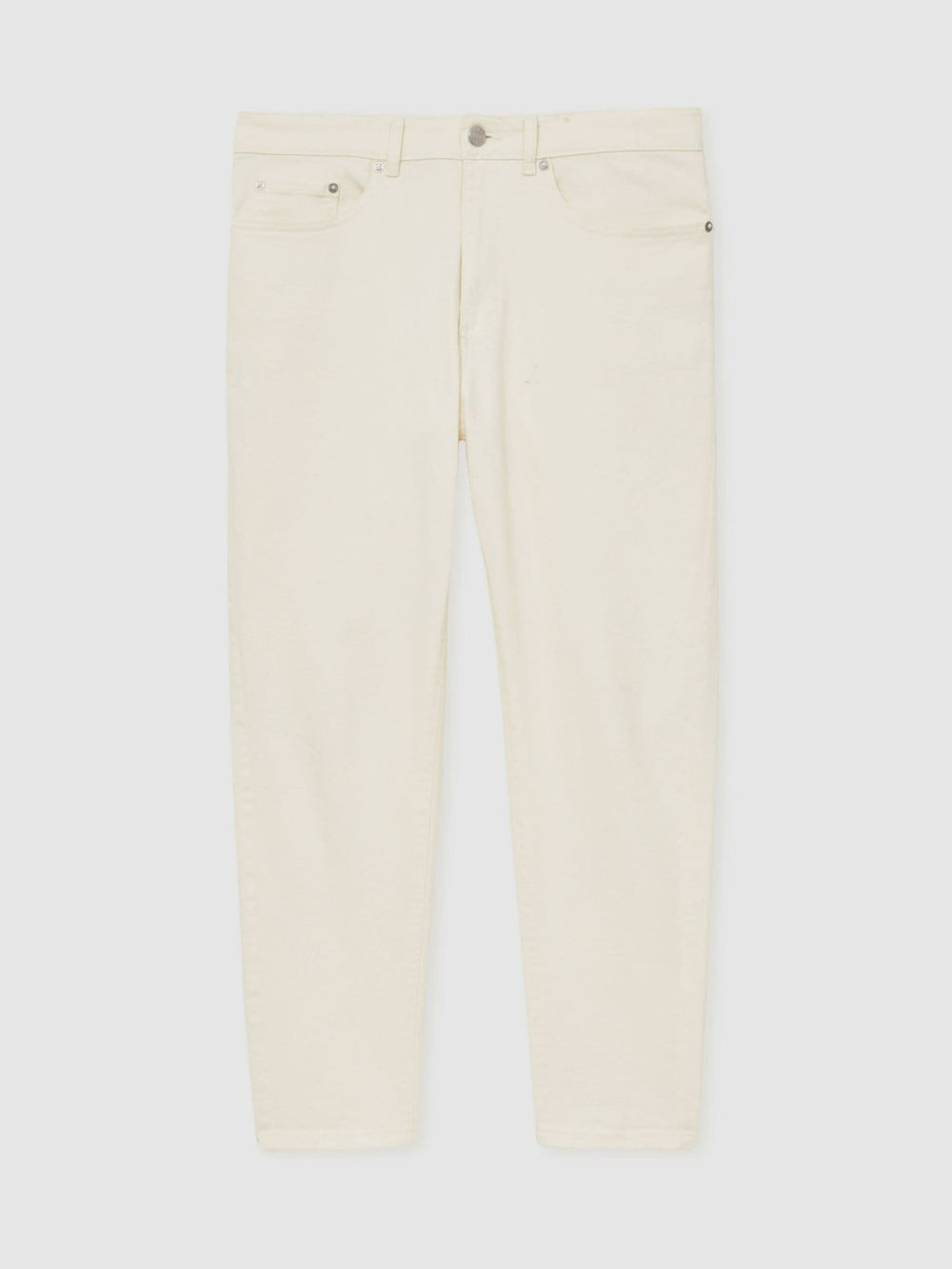Relaxed-Fit Cropped Jeans in White