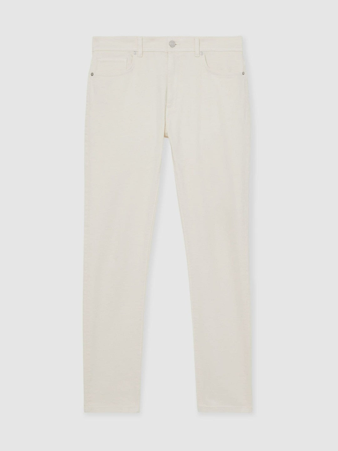 Cotton-Stretch Slim-Fit Jeans in White