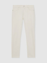 Cotton-Stretch Slim-Fit Jeans in White