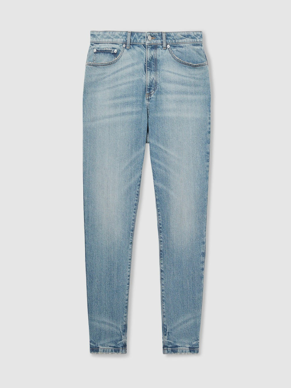 Relaxed-Fit Cropped Jeans in Light Blue Wash