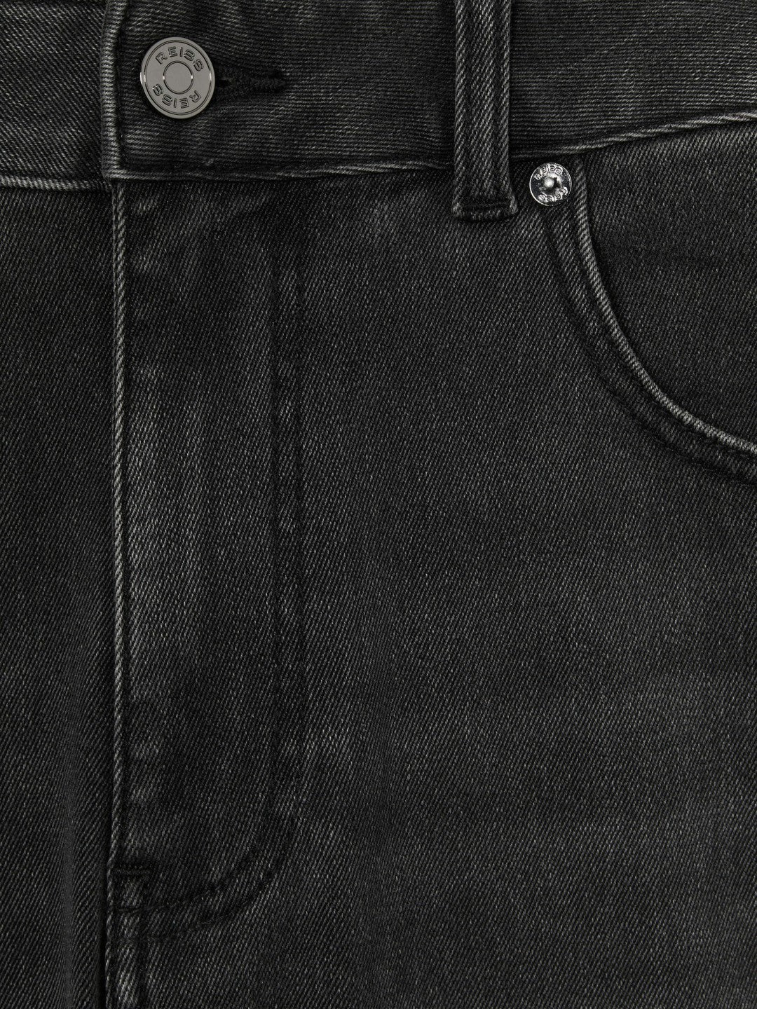 Tapered Slim-Fit Jeans in Washed Black