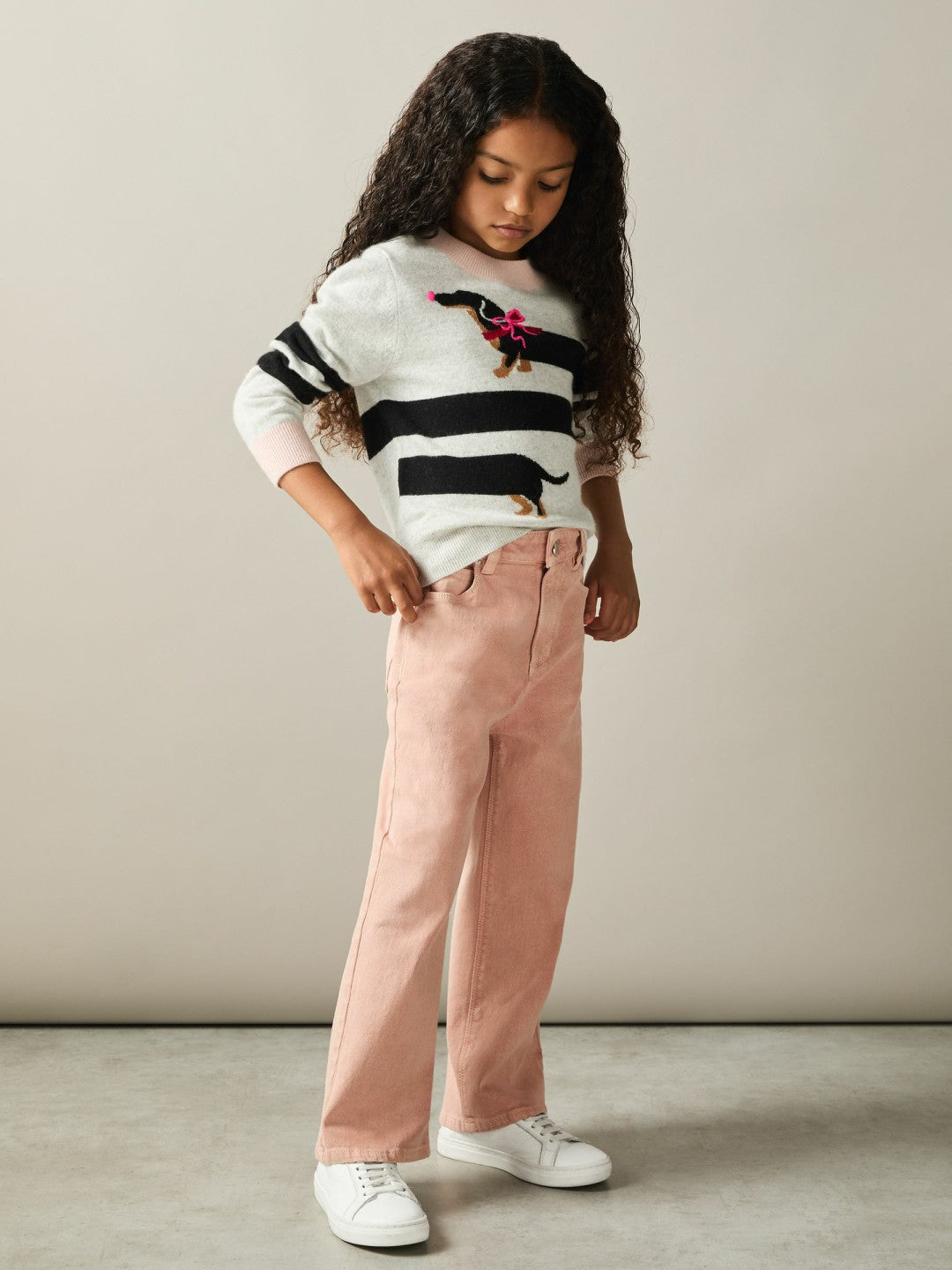 4-9 yrs Wide-Leg Jeans in Pink