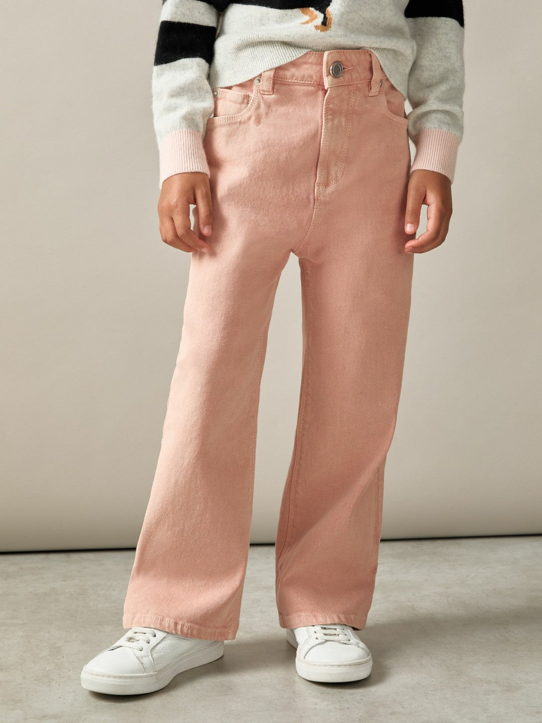 9-13 yrs Wide-Leg Jeans in Pink