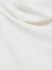 13-14 yrs High-Neck Drape Back Dress in Ivory