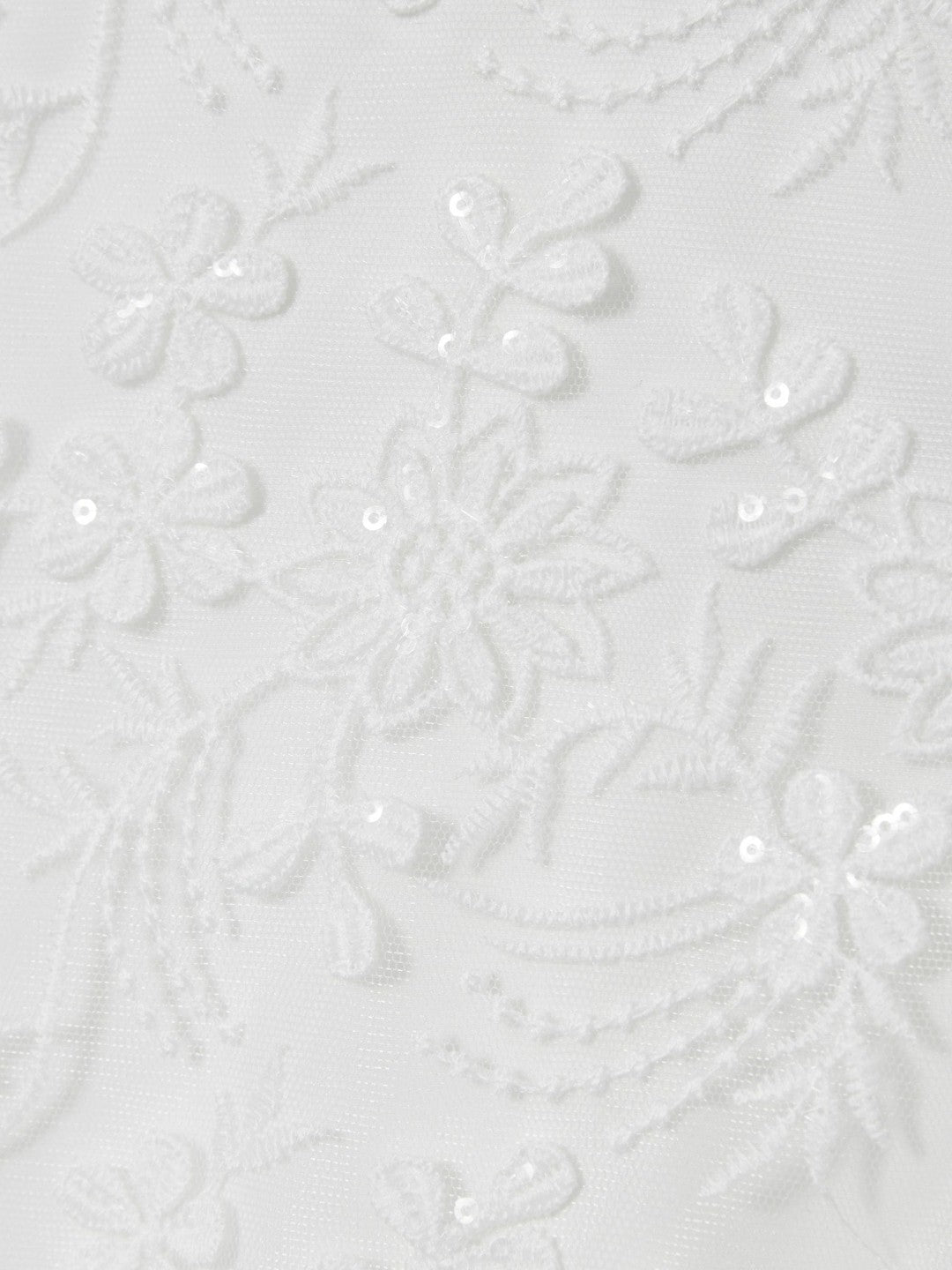 4-9 yrs Tulle Floral-Embroidered Bridesmaid Dress in Ivory