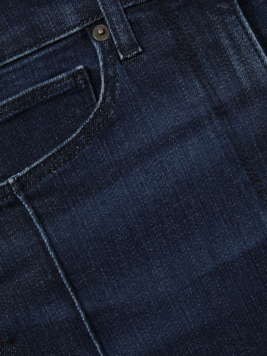 Petite Stretch-Cotton Wide-Leg Jeans in Dark Blue
