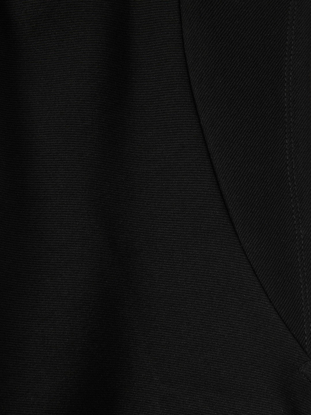 Twill-Jersey Draped Midi Dress in Black