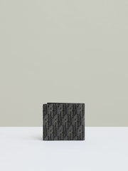 Coated Canvas Monogram Wallet in Black