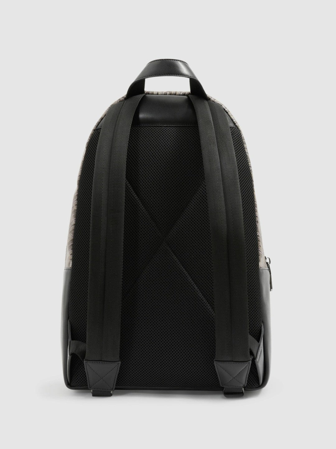 Monogram-Print Coated-Canvas Backpack in Grey Multi