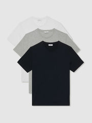 Cotton-Jersey Crew-Neck T-shirts 3 Pack in Multi