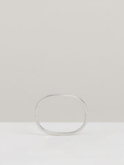 Hinged Crystal Cuff in Silver