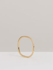 Hinged Crystal Cuff in Gold
