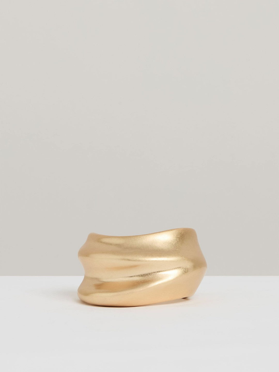 Sculptural Cuff in Gold Tone