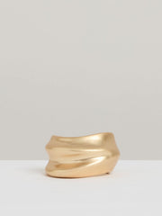 Sculptural Cuff in Gold Tone