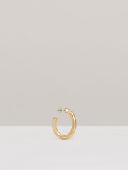 Wave Hoop Earrings in Gold Tone