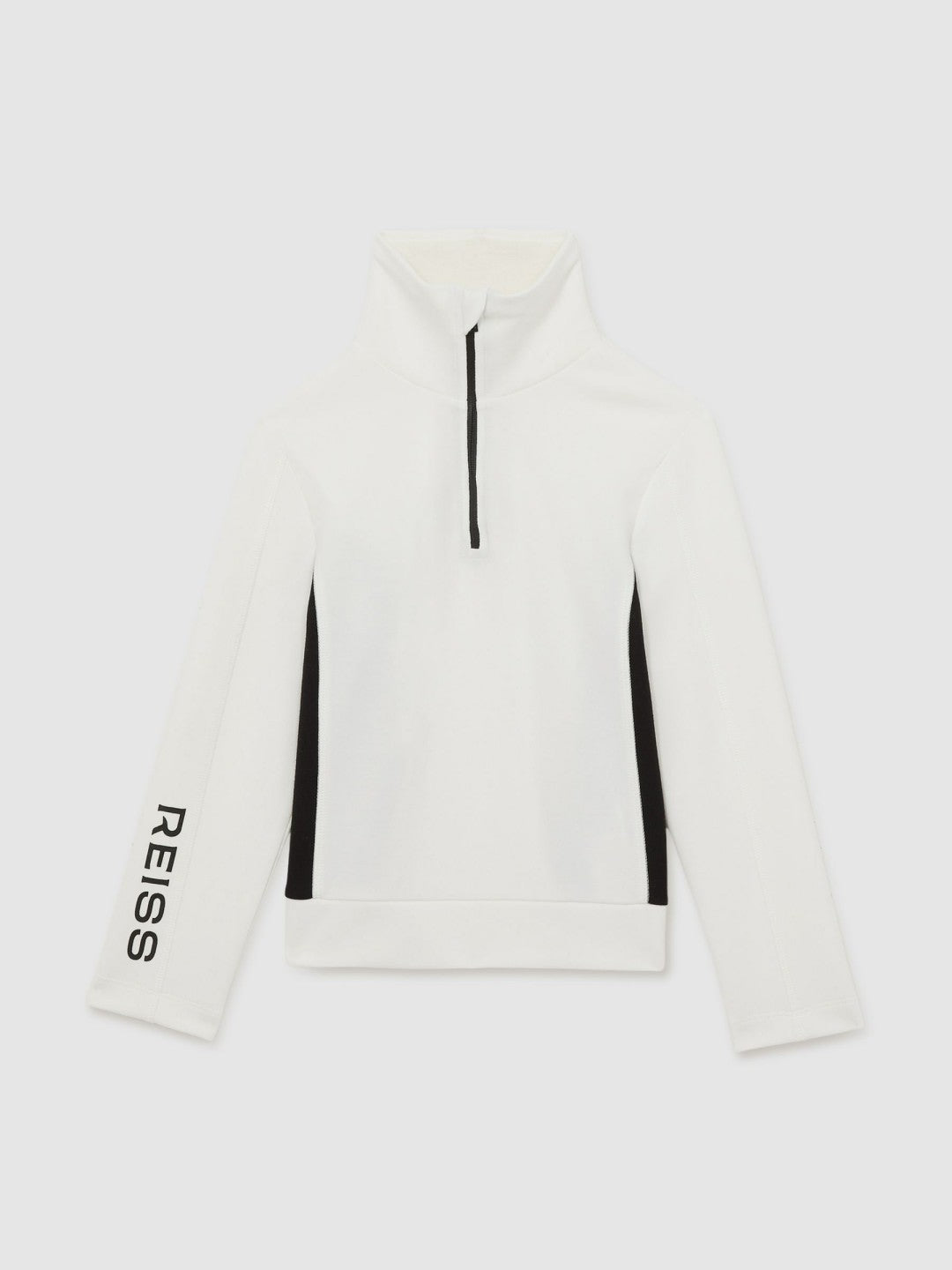4-9 yrs Funnel-Neck Base-Layer Top in White/Black