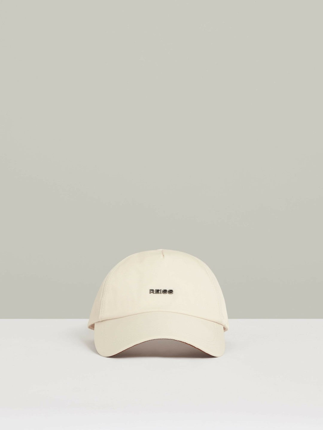 Logo Lettering Baseball Cap in Ecru