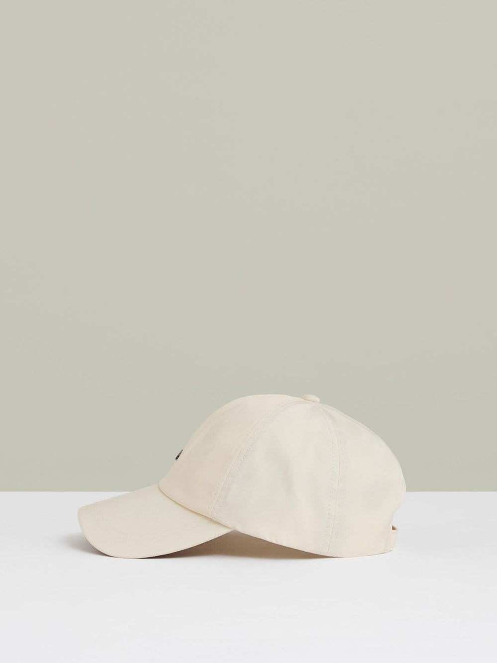 Logo Lettering Baseball Cap in Ecru