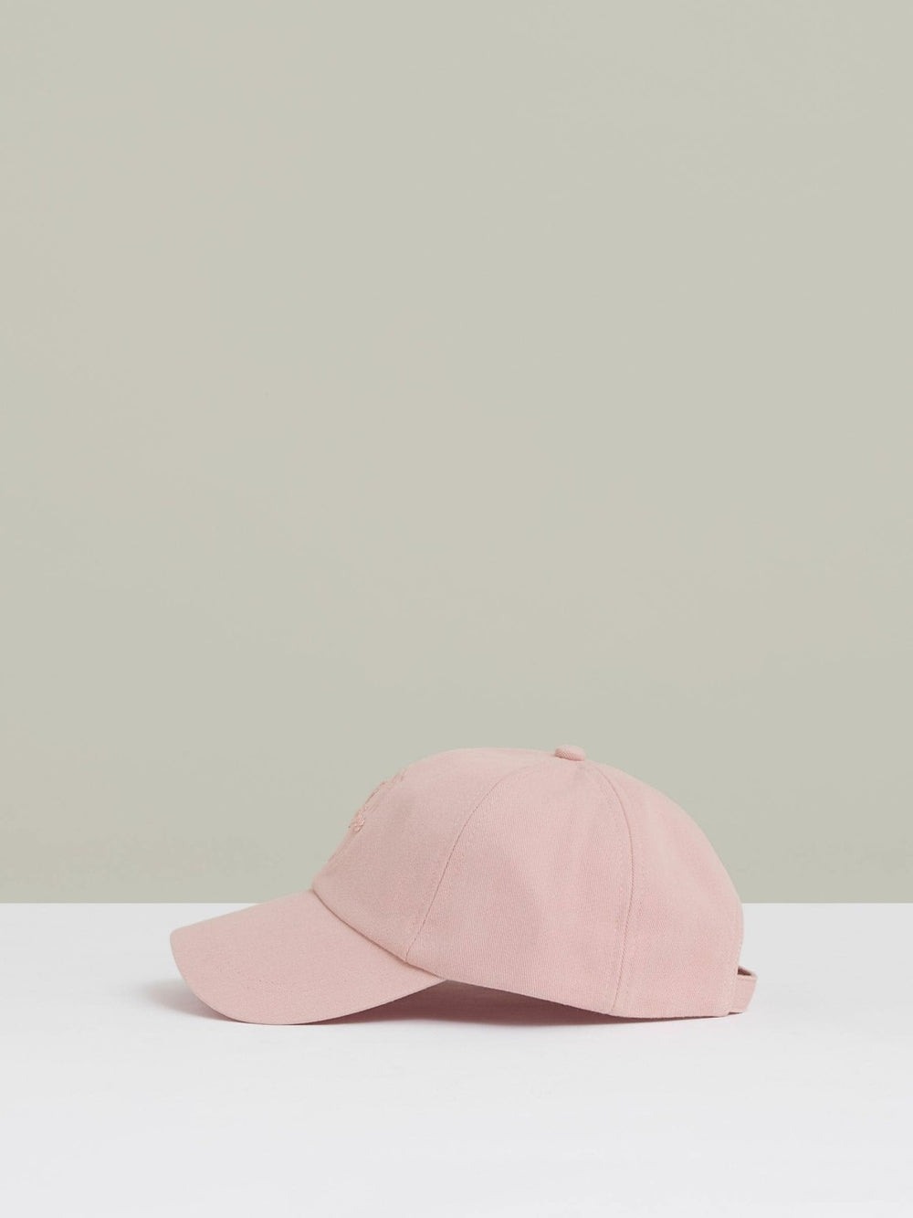 Cotton Logo-Embroidered Baseball Cap in Washed Pink