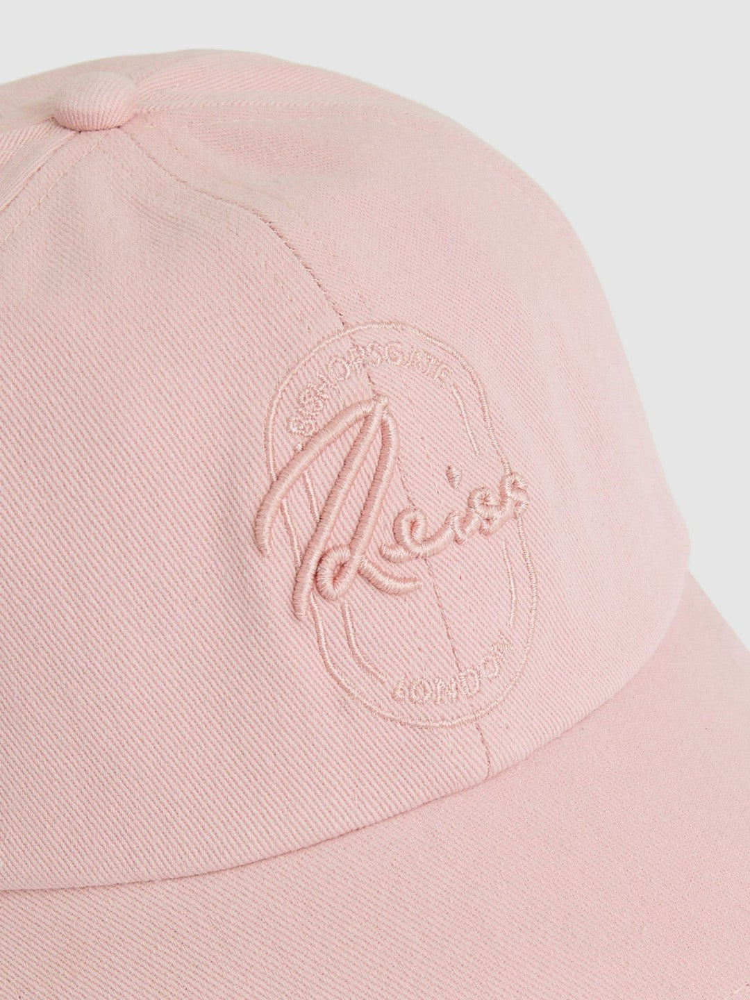 Cotton Logo-Embroidered Baseball Cap in Washed Pink