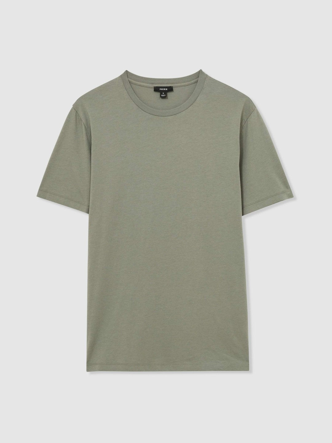 Cotton Crew Neck T-Shirt in Dark Sage