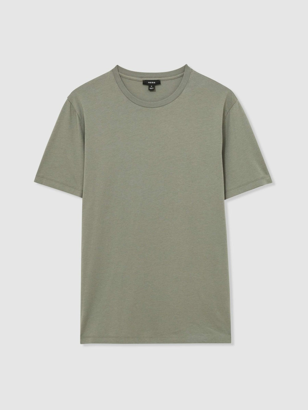 Cotton Crew Neck T-Shirt in Dark Sage