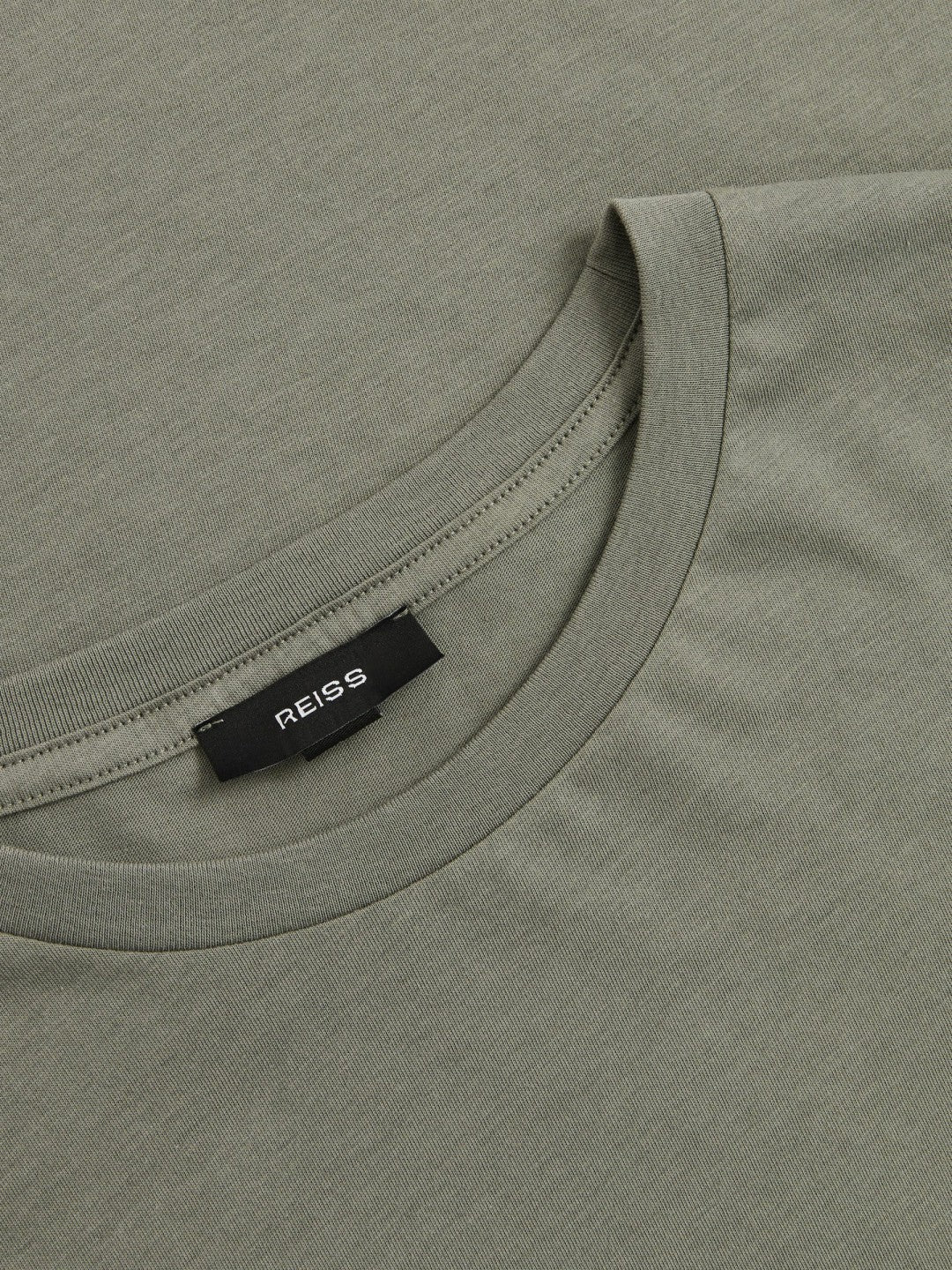 Cotton Crew Neck T-Shirt in Dark Sage