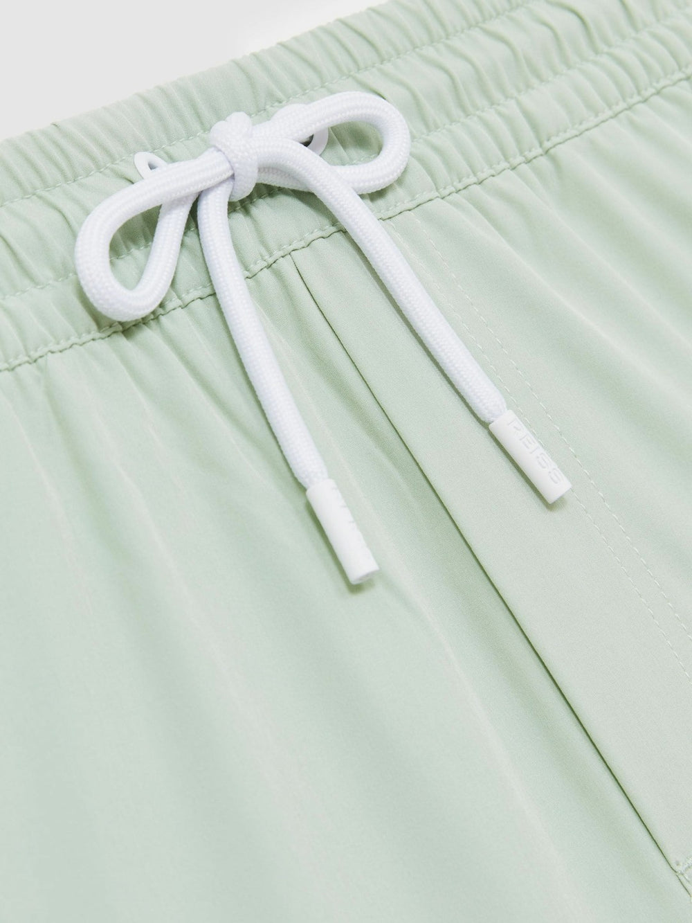Drawstring Swim Shorts in Mint Green
