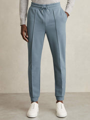 Drawstring Jersey Joggers in Airforce Blue