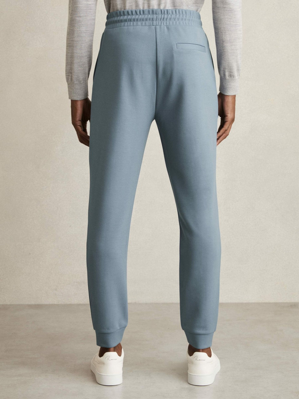 Drawstring Jersey Joggers in Airforce Blue