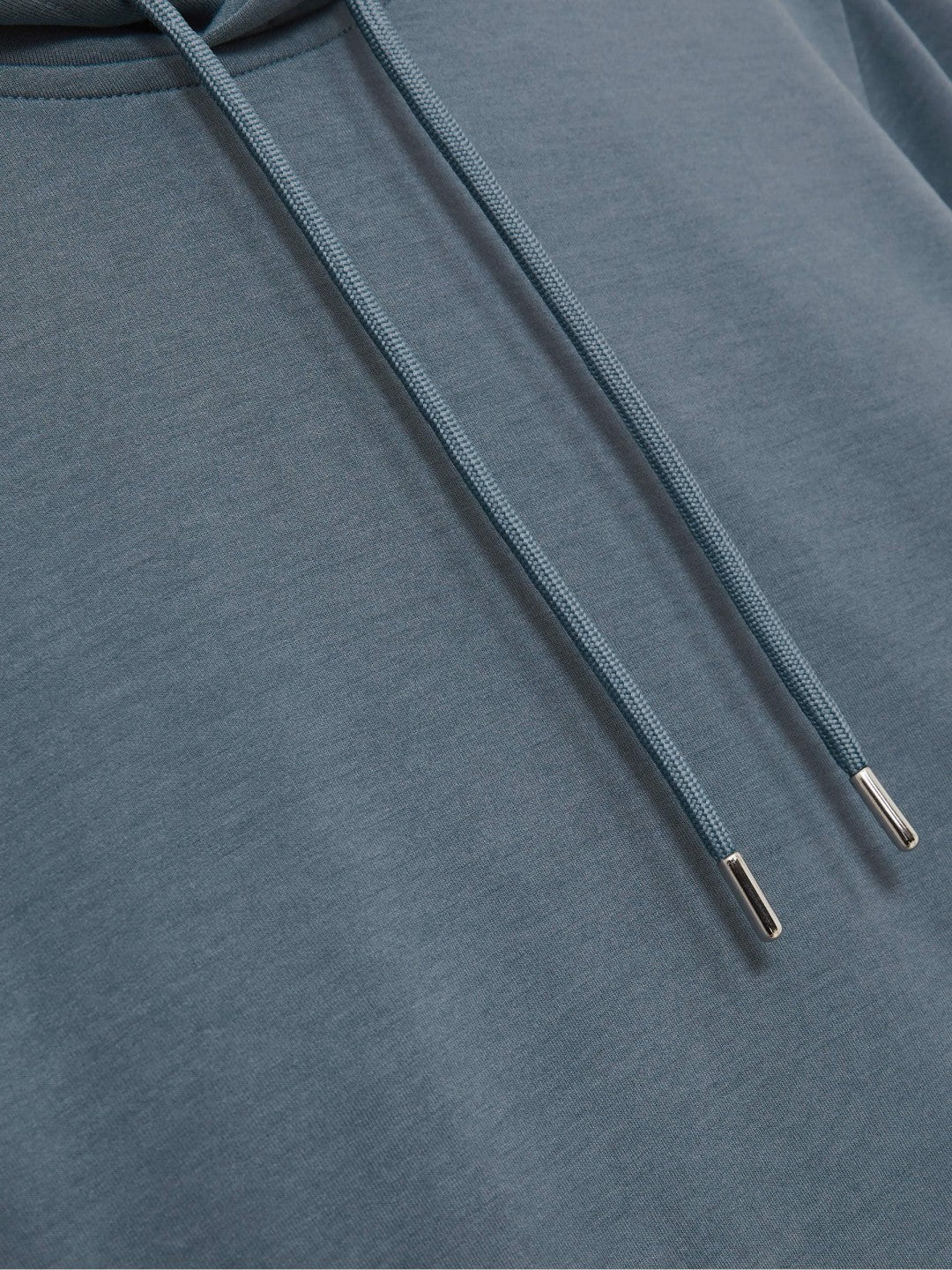 Interlock Jersey Drawstring Hoodie in Airforce Blue