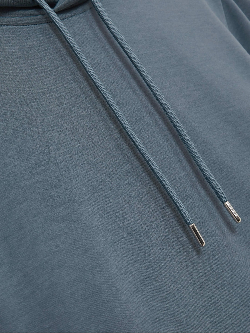 Interlock Jersey Drawstring Hoodie in Airforce Blue