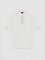 Contrast-Placket Polo Shirt With Cotton in White