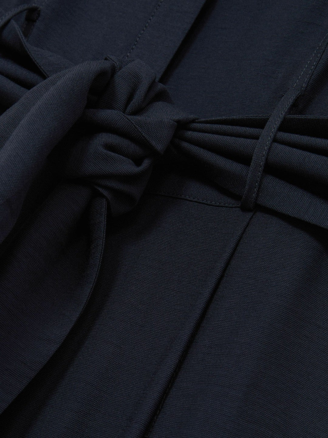 Wide-Leg Belted Jumpsuit in Navy