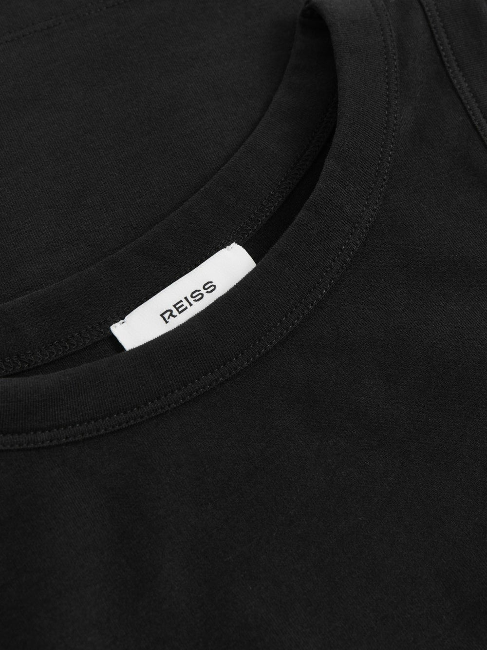 Stretch-Cotton Racerback Vest in Black