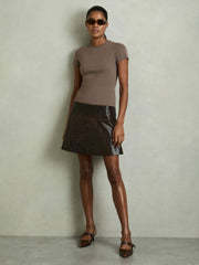 Stretch-Cotton Crew-Neck T-Shirt in Mink