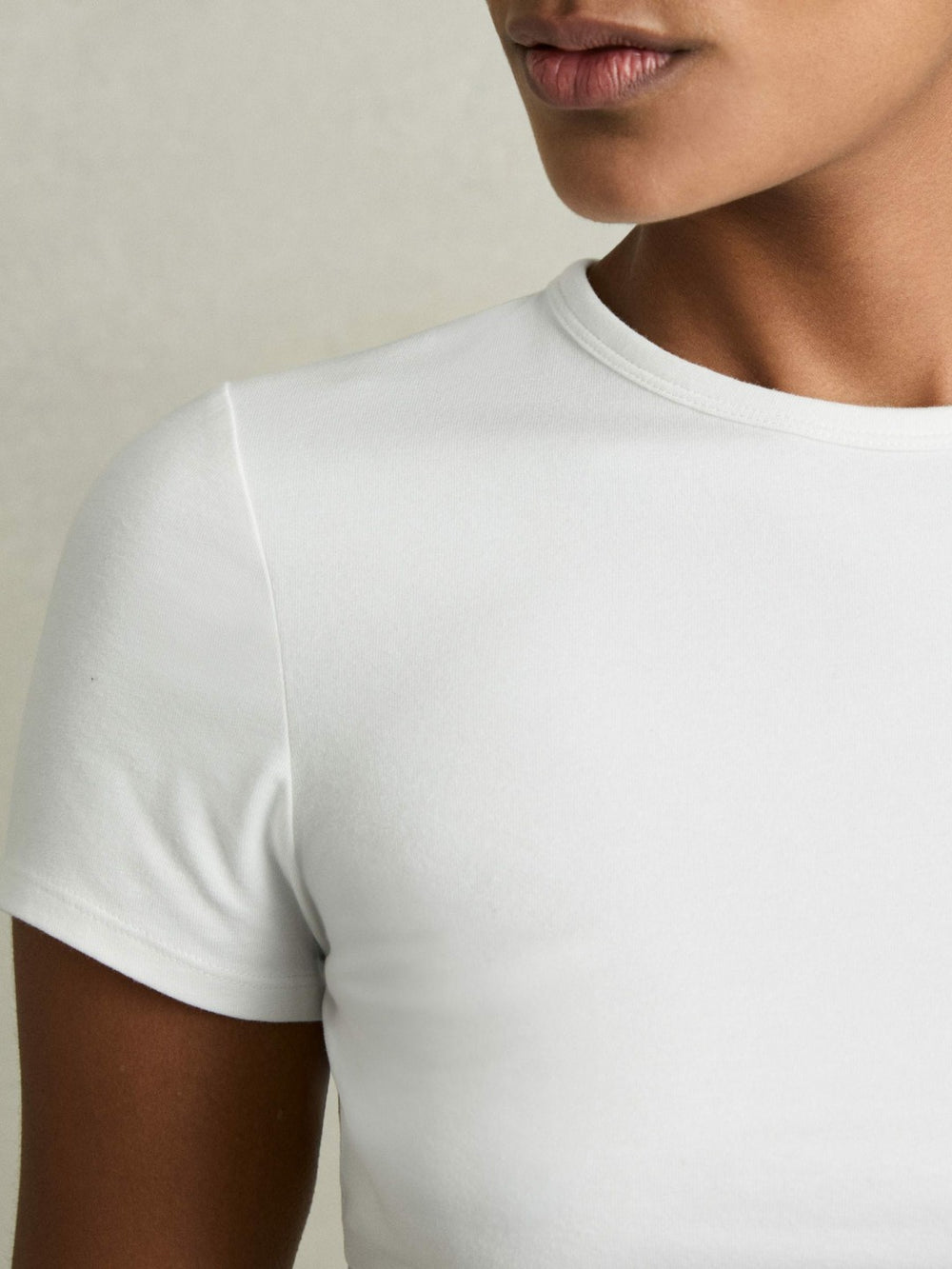 Stretch-Cotton Crew-Neck T-Shirt in White
