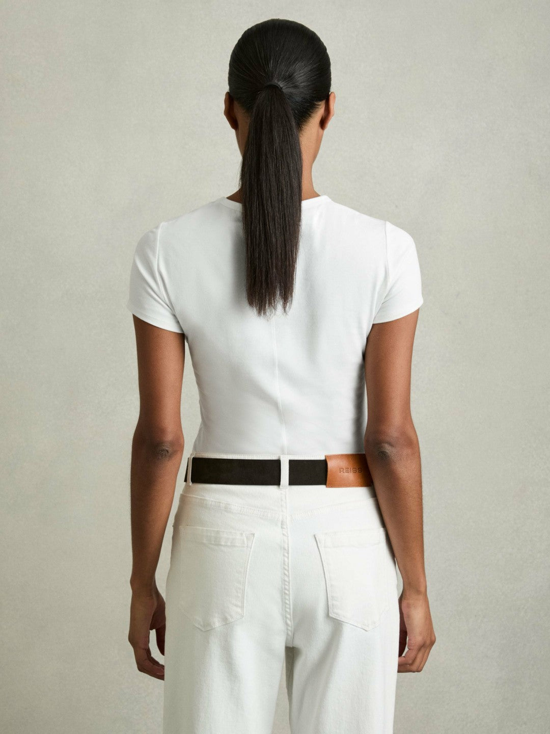 Stretch-Cotton Crew-Neck T-Shirt in White